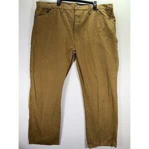 Dickies Mens Relaxed Fit Carpenter Duck Jeans Canvas Work Pants Brown 46x32